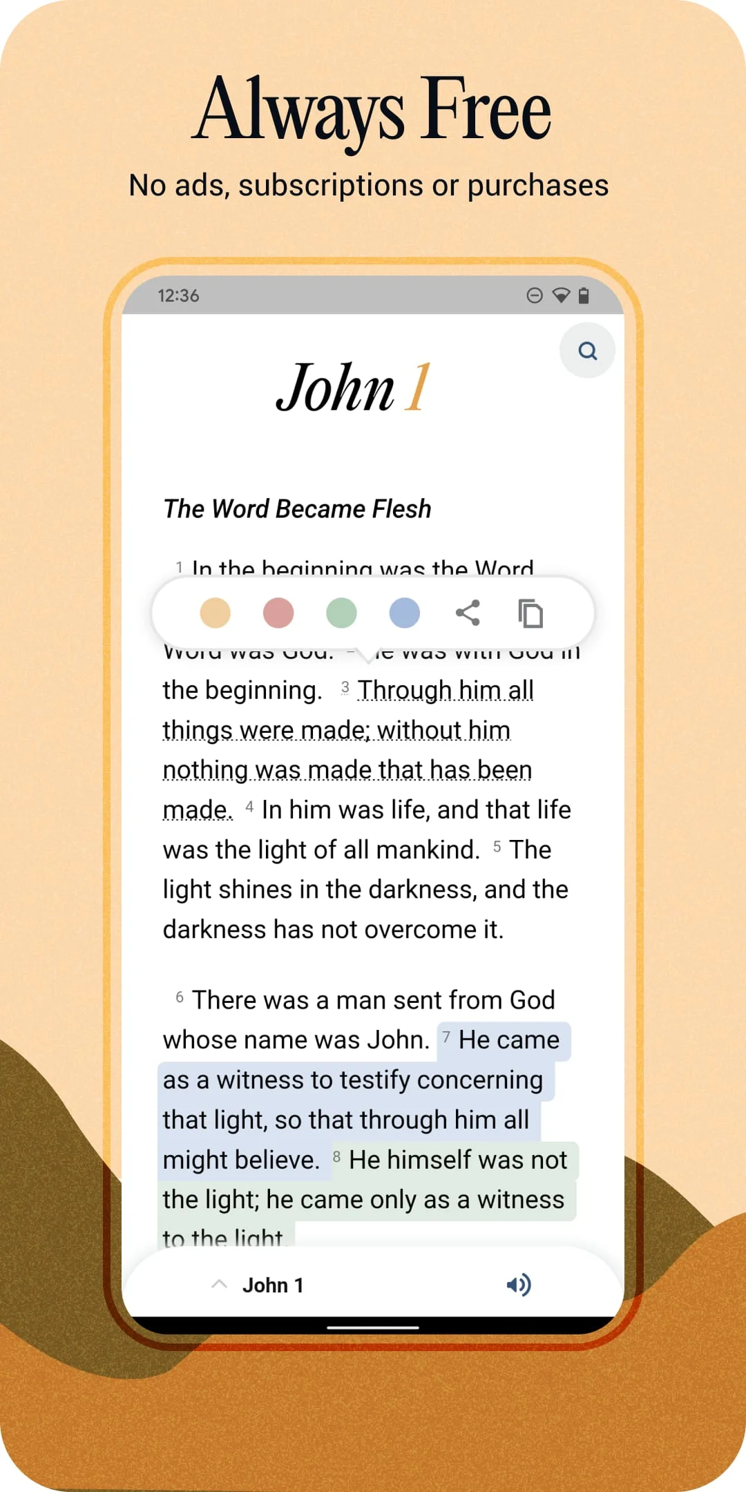 Bible App Lite - NIV & KJV Screenshot 1