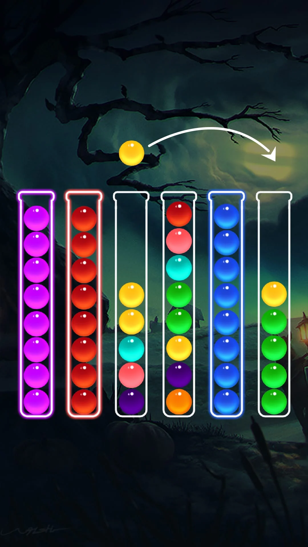 Bubble Sort Color Puzzle Screenshot 1
