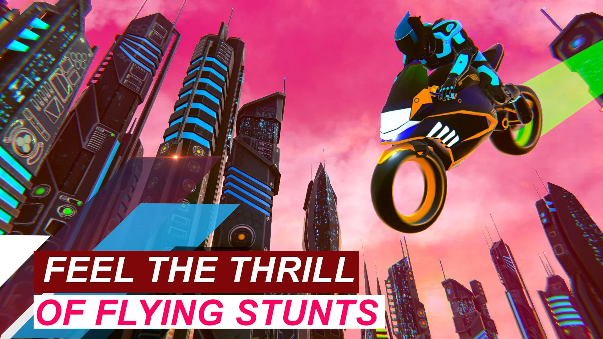 Light Bike Flying Stunts Screenshot 1