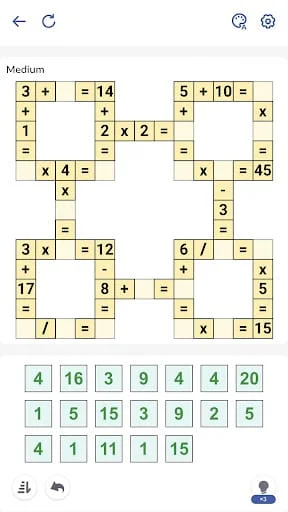 Crossmath - Math Puzzle Games Screenshot 1