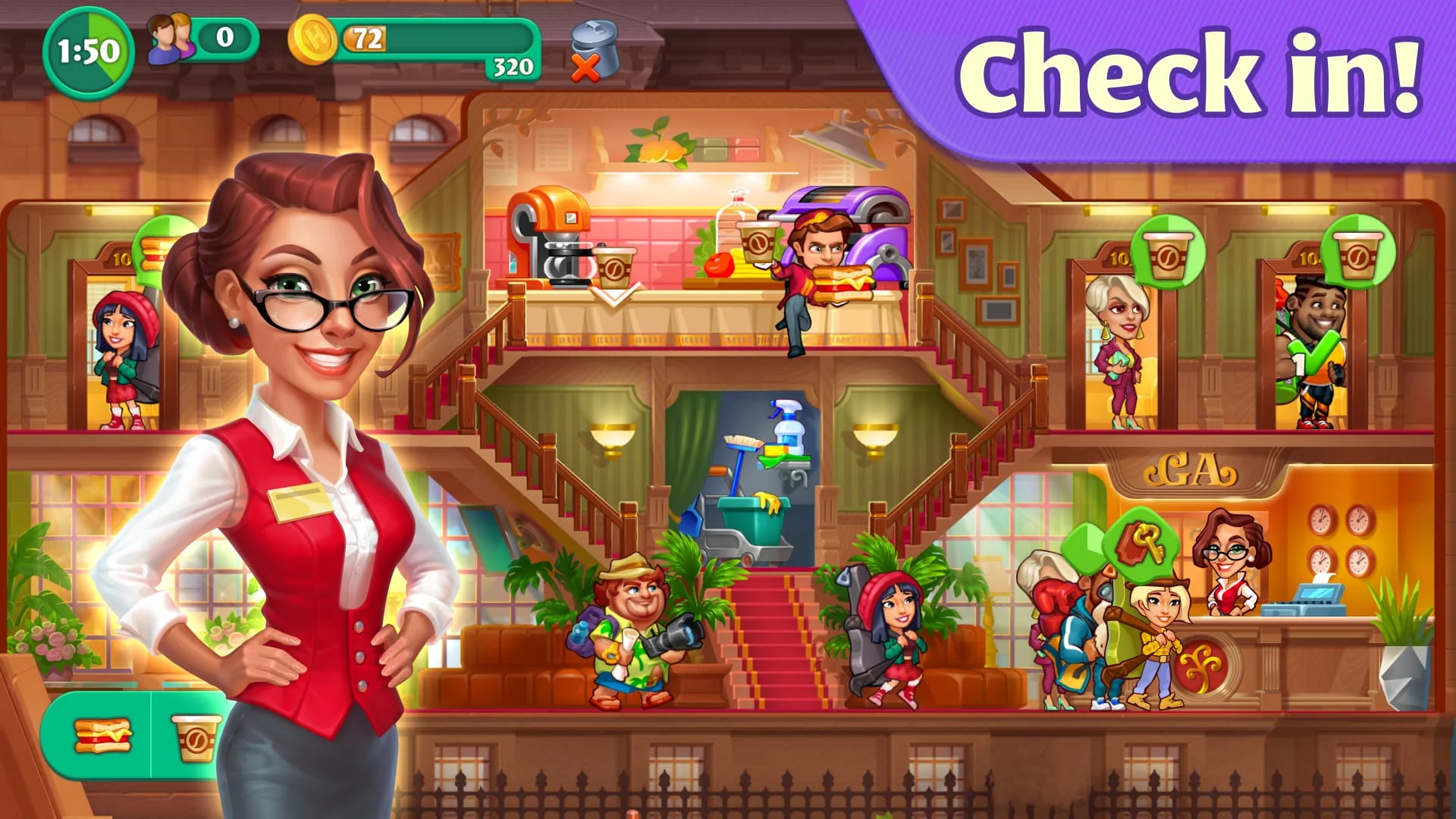 Grand Hotel Mania: Hotel games Screenshot 2