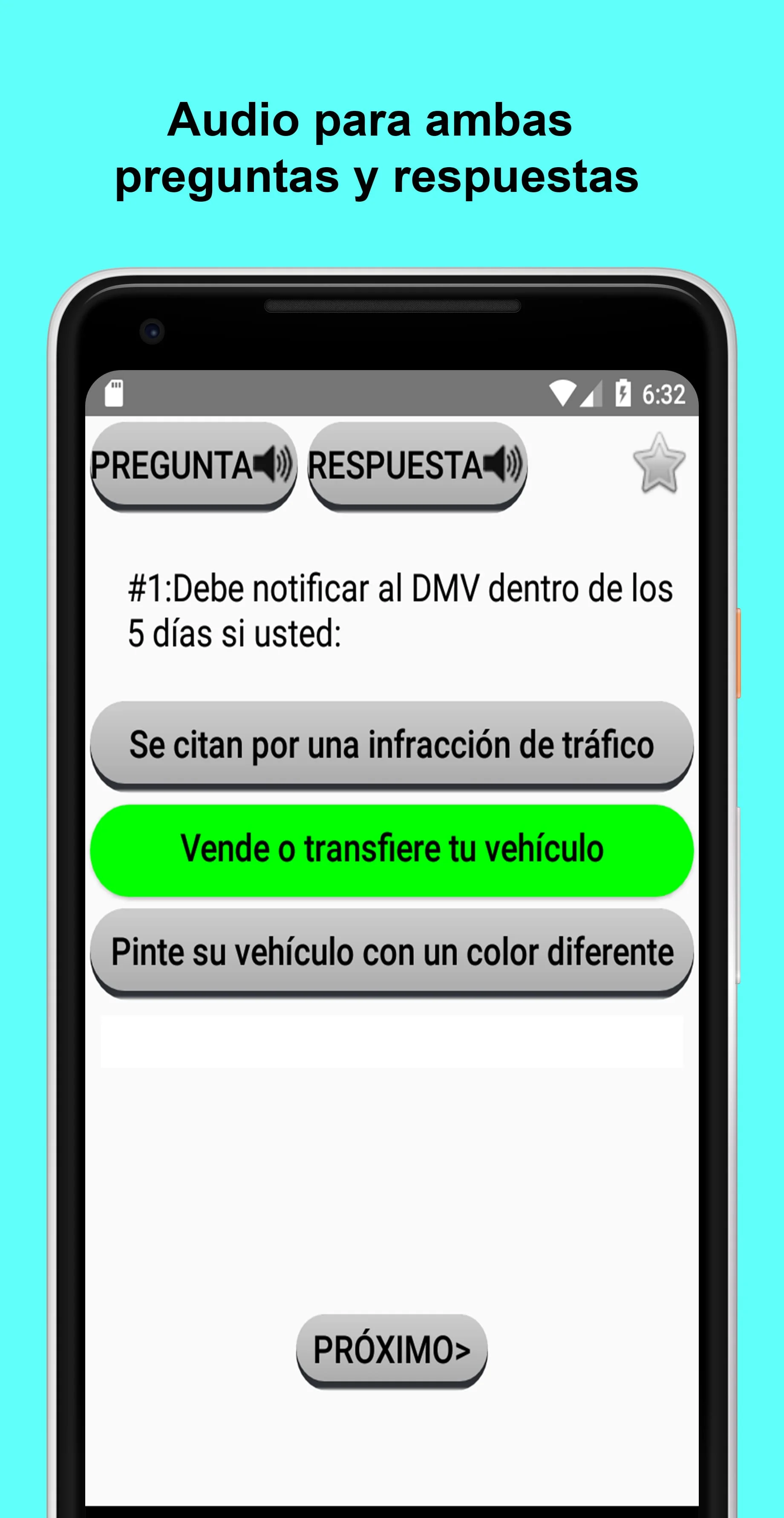 Examen de manejo DMV CA 2024 Screenshot 3