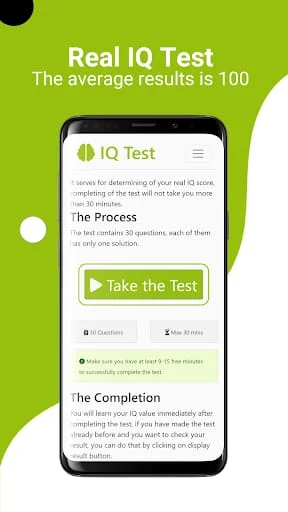 IQ Test - Intelligence Test Screenshot 1