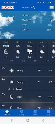 WREG Memphis Weather Screenshot 2