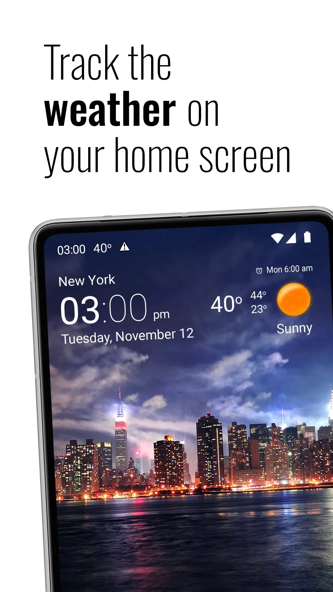 Transparent clock and weather Screenshot 1