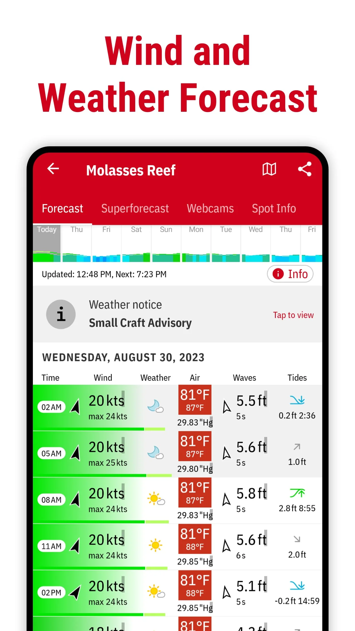 Windfinder: Wind & Weather map Screenshot 3