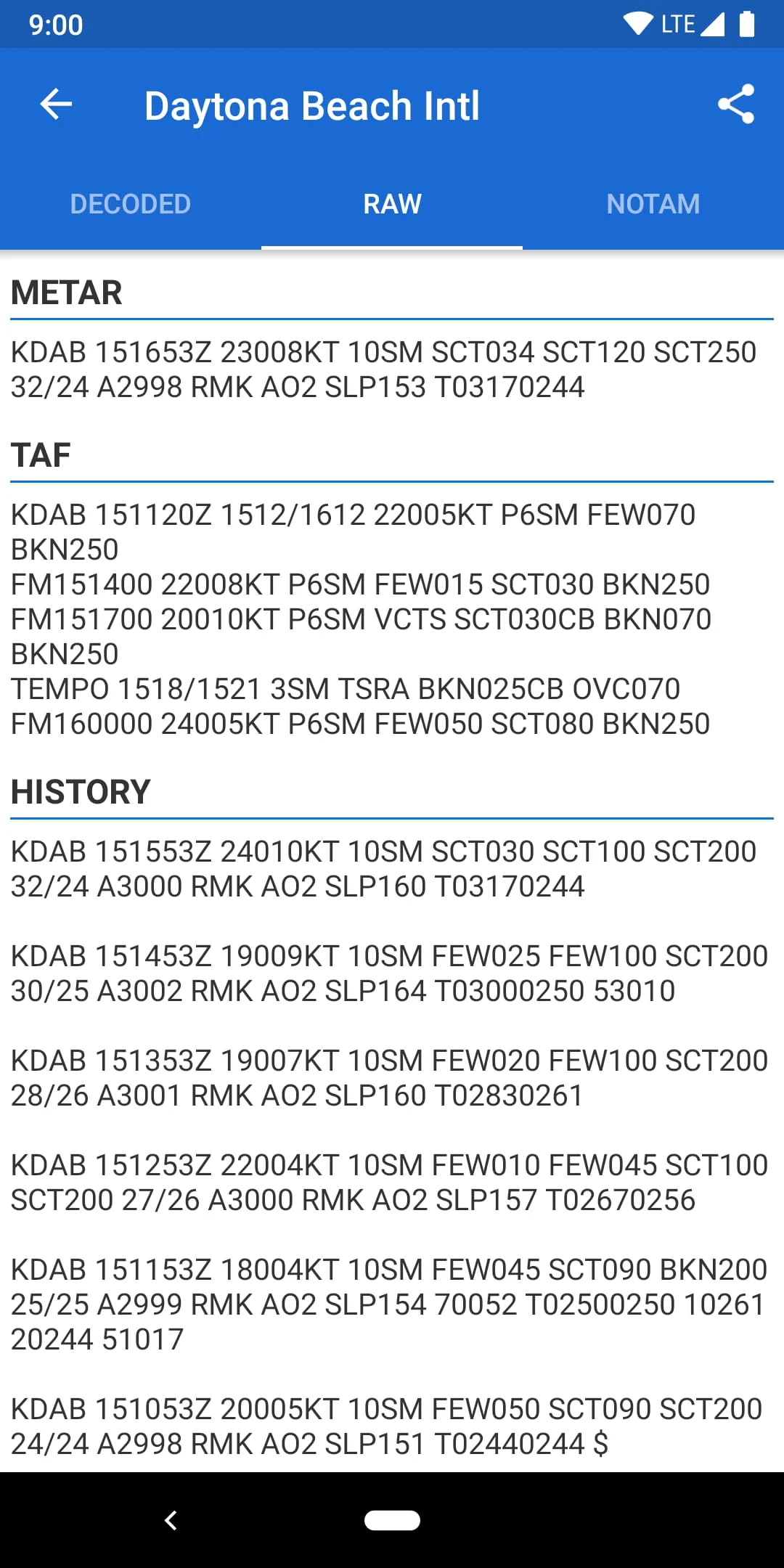 Avia Weather - METAR & TAF Screenshot 3