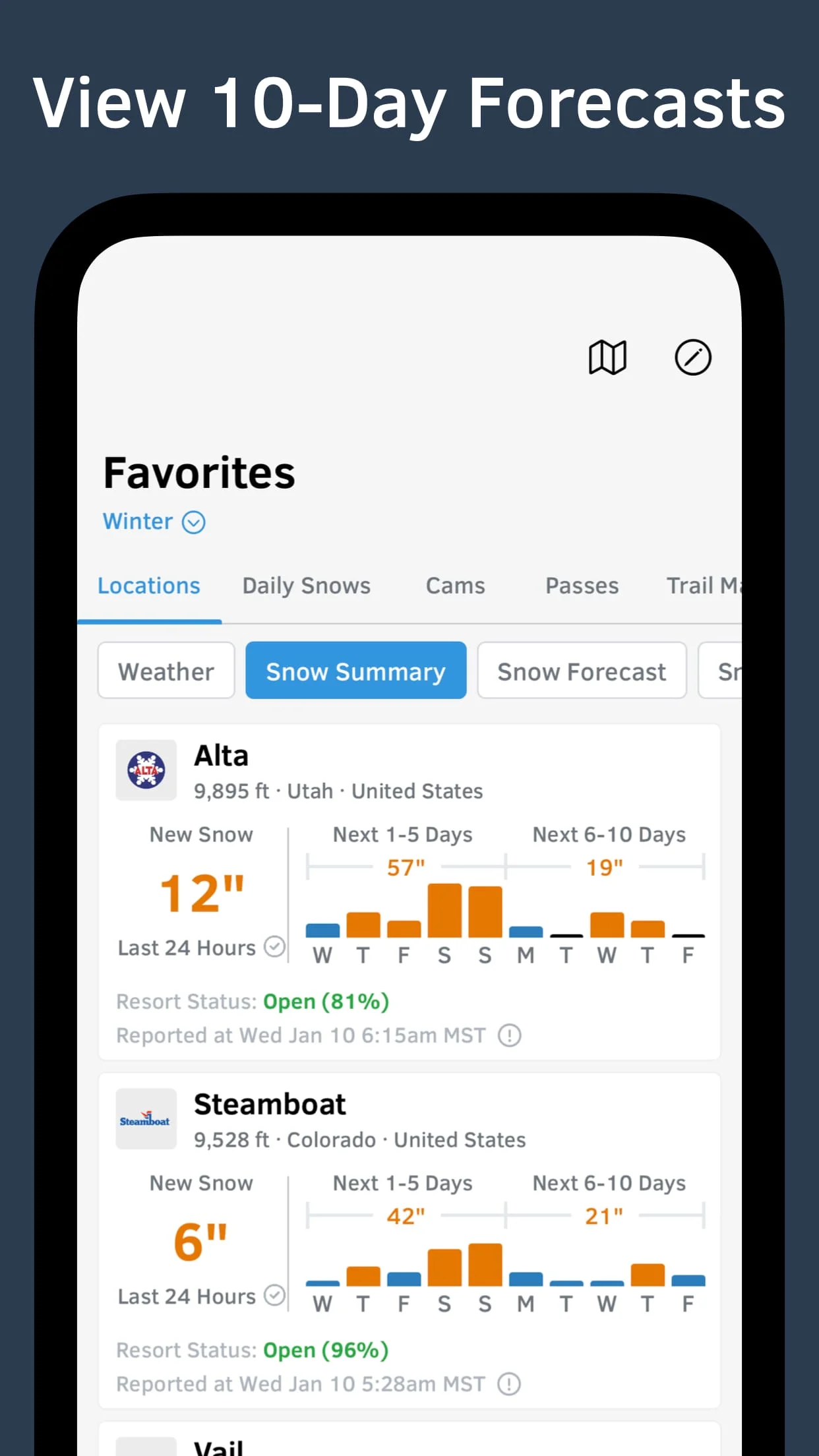 OpenSnow: Snow Forecast Screenshot 2