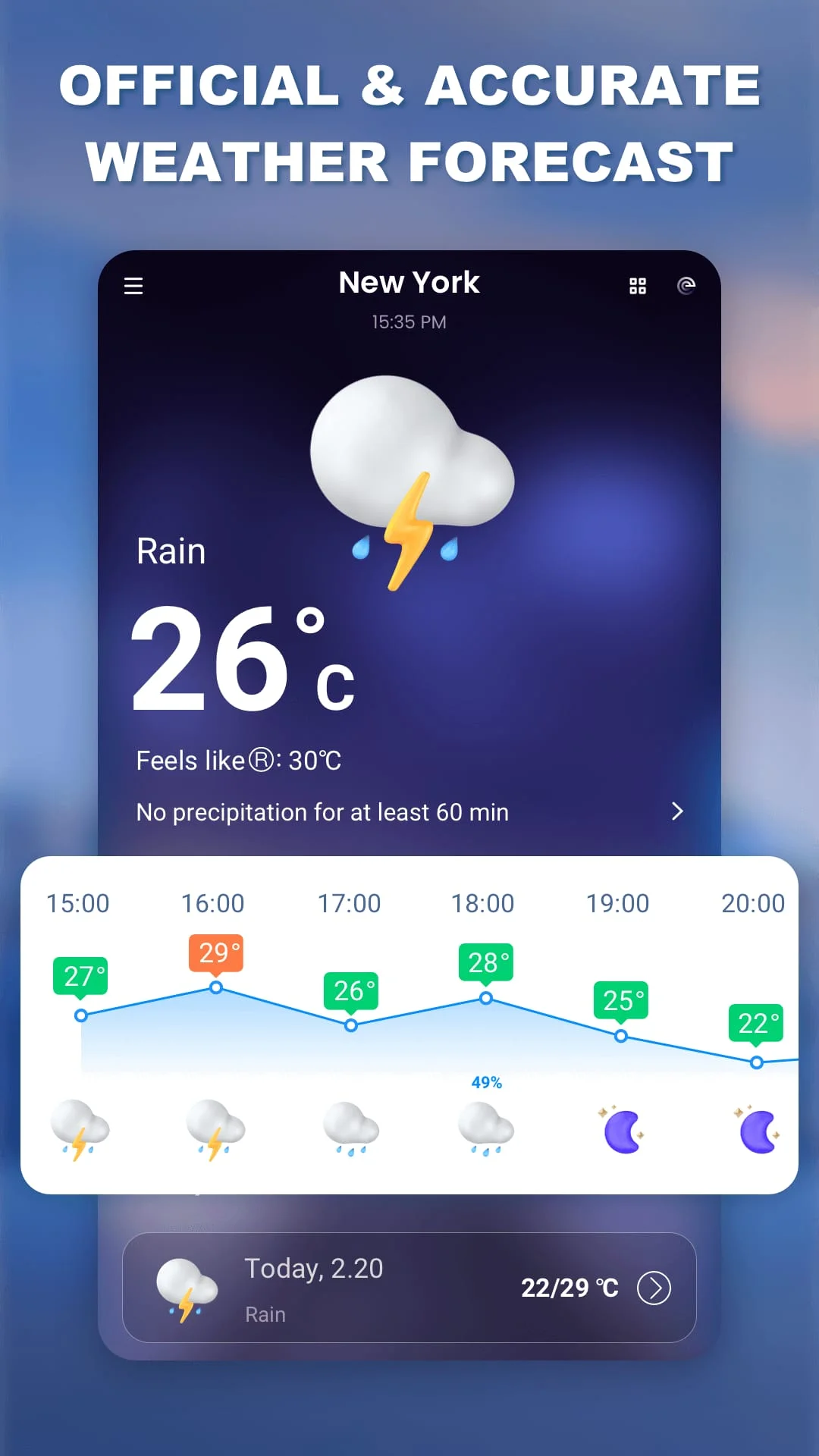 Weather app - Radar & Widget Screenshot 1