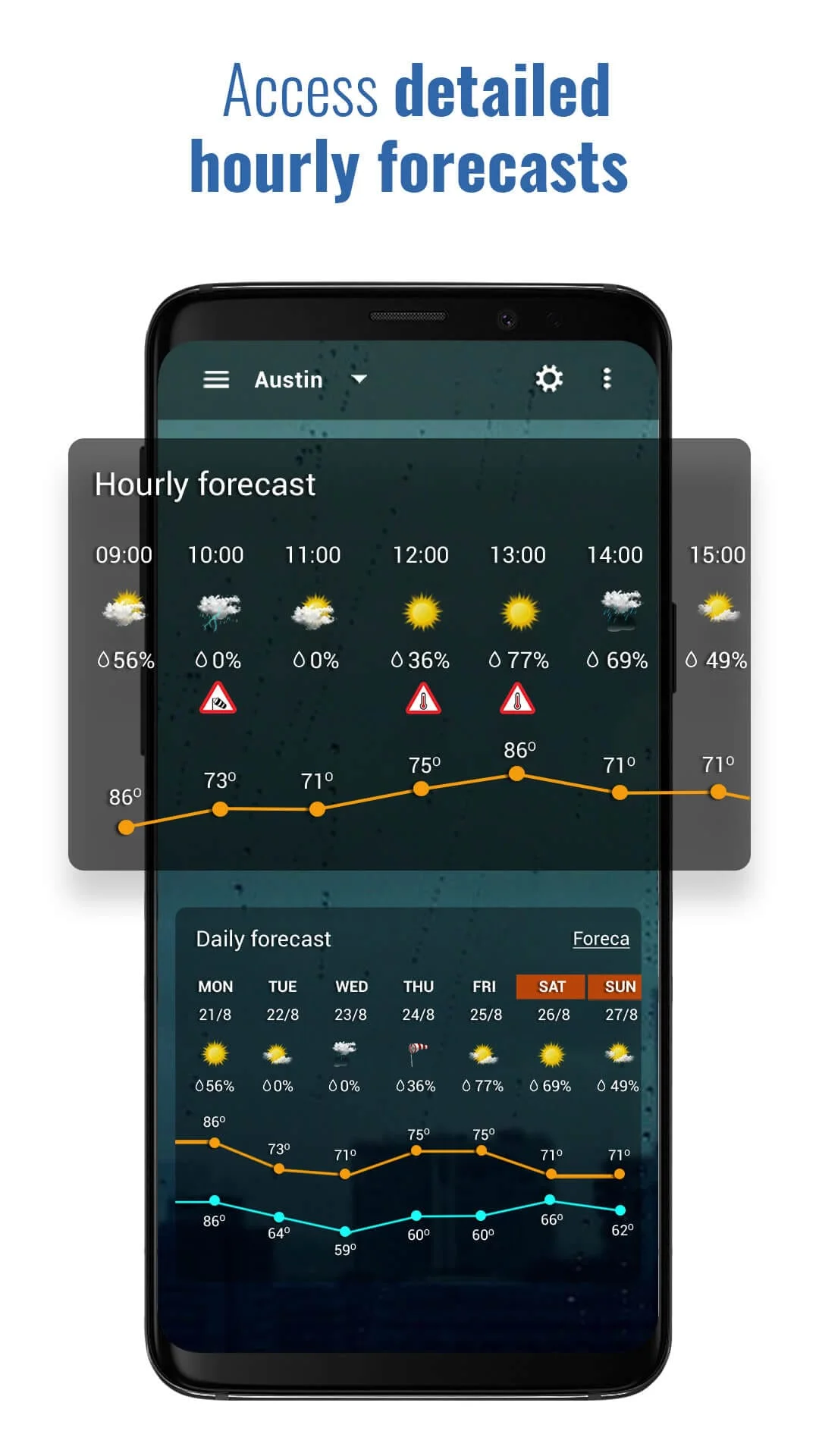 Sense Flip Clock & Weather Screenshot 2