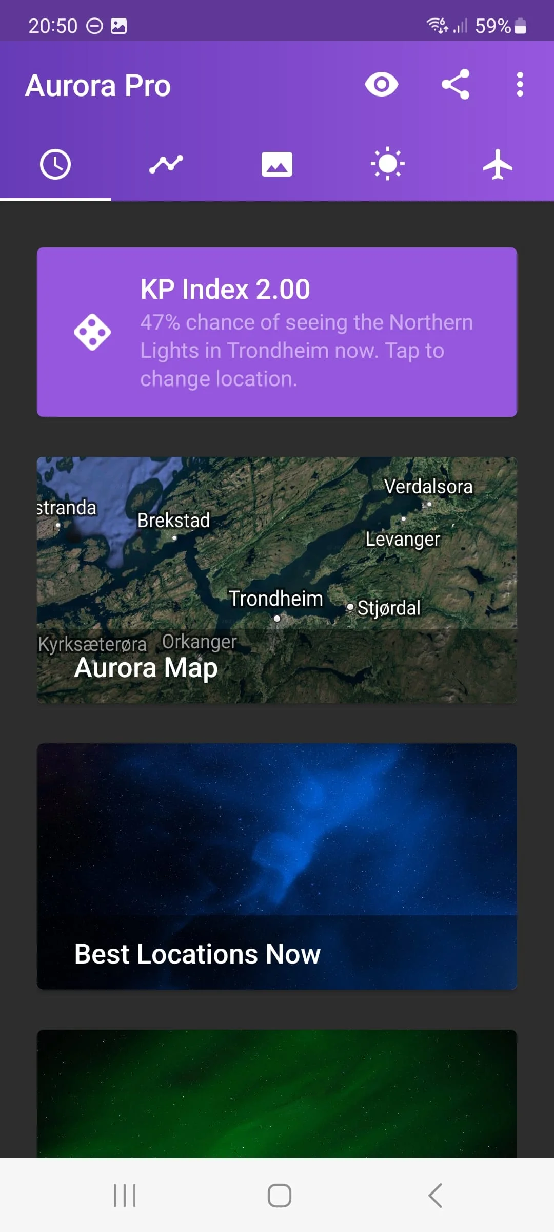 My Aurora Forecast & Alerts Screenshot 1