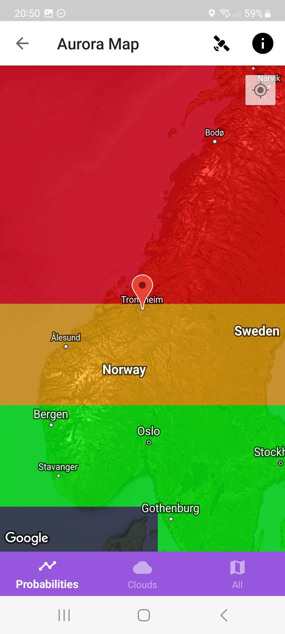 My Aurora Forecast & Alerts Screenshot 2