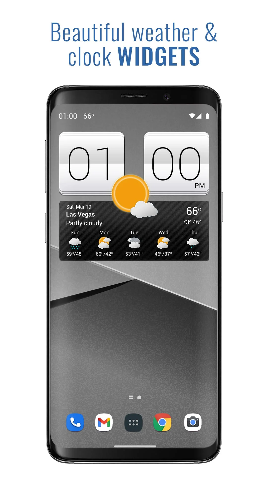 Sense V2 Flip Clock & Weather Screenshot 1