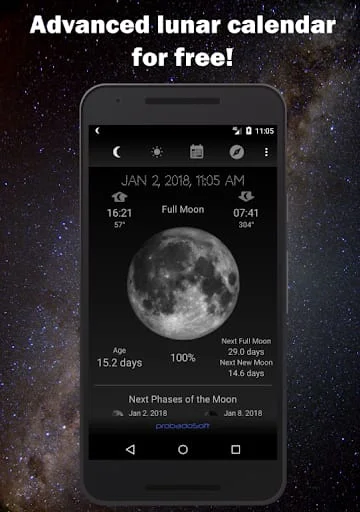 Moon Phase Calendar Screenshot 1