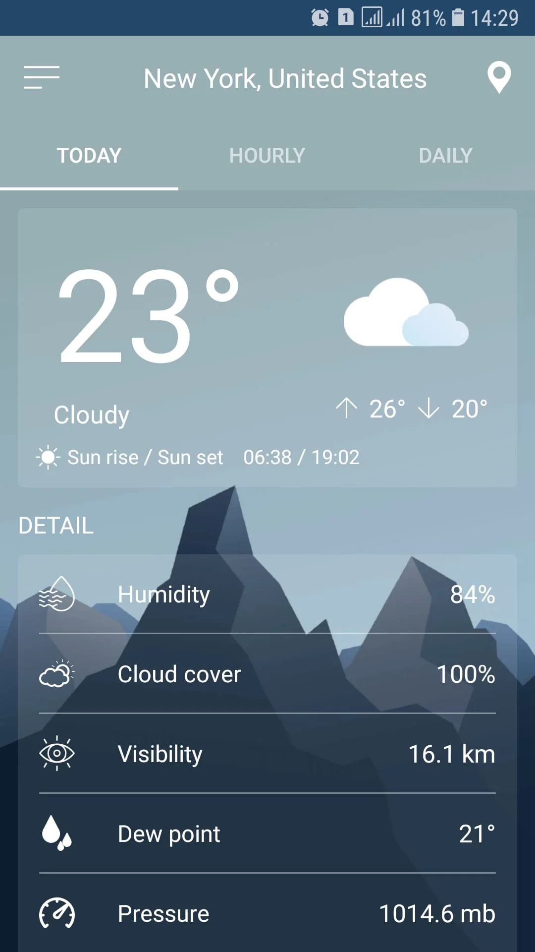 Weather Forecast Screenshot 1