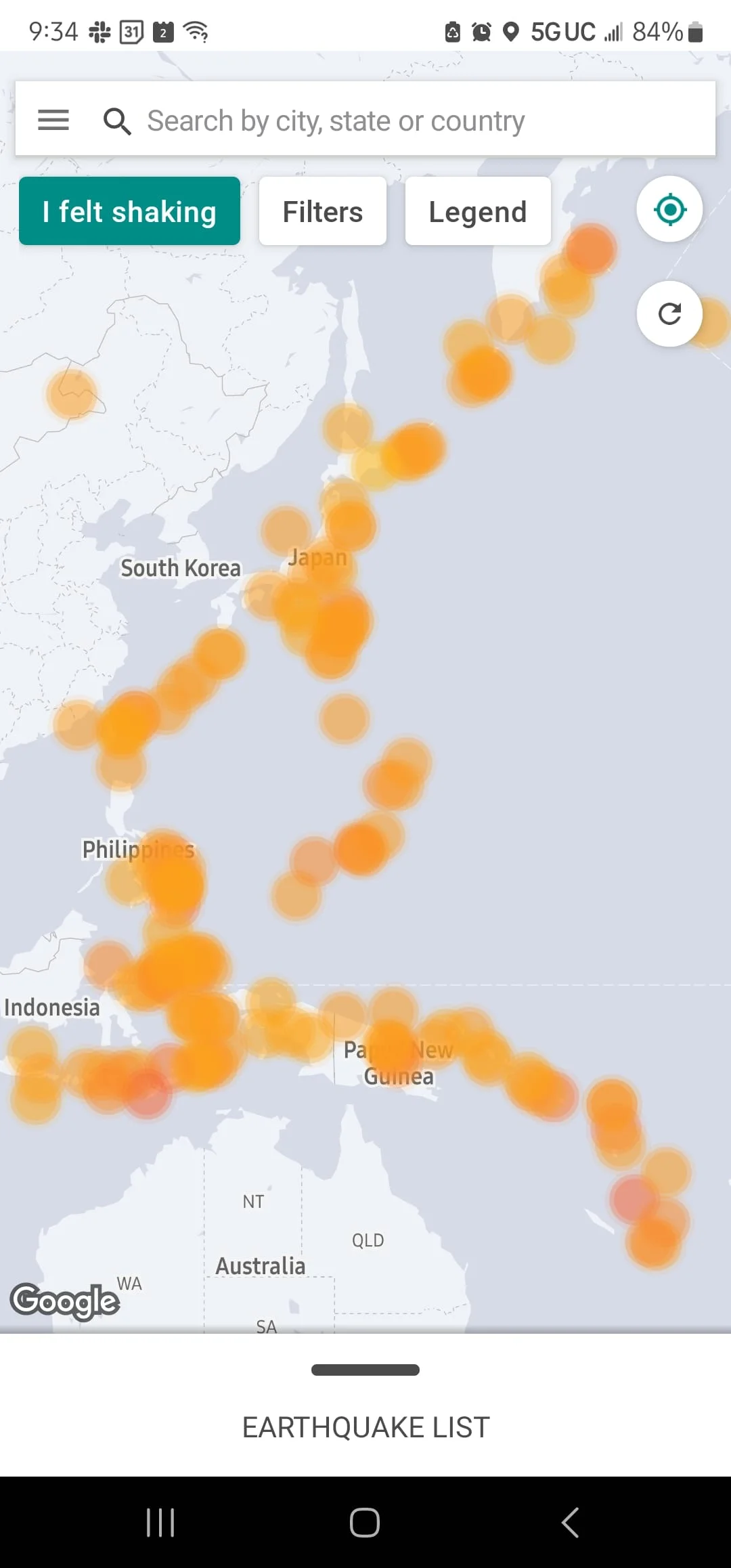 MyShake Screenshot 2