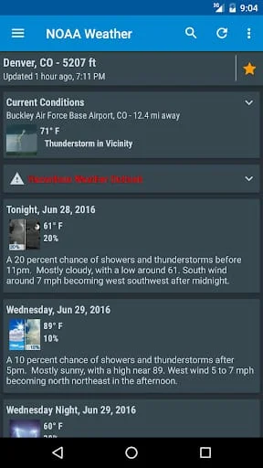 NOAA Weather & Tides Screenshot 3