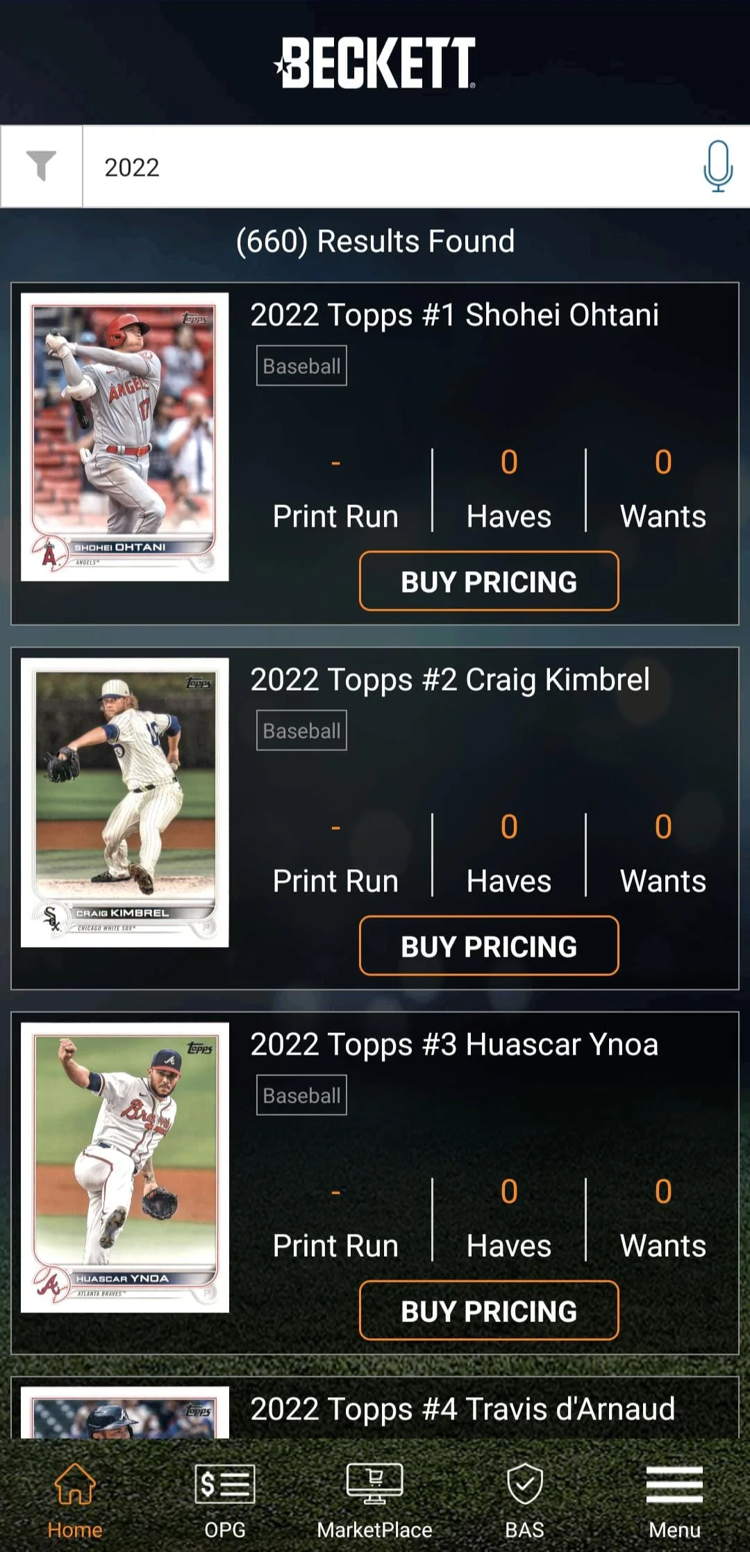 Beckett Mobile Screenshot 4