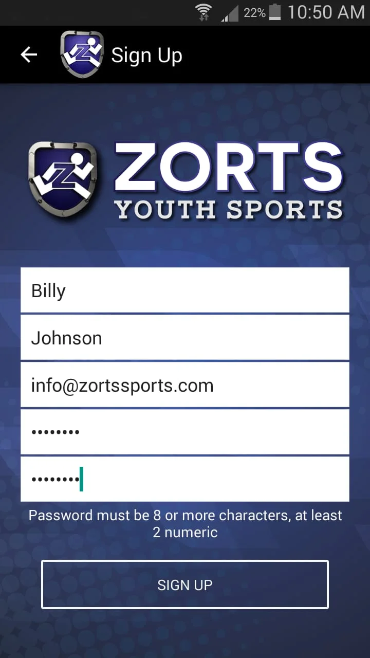 Zorts Sports Screenshot 1