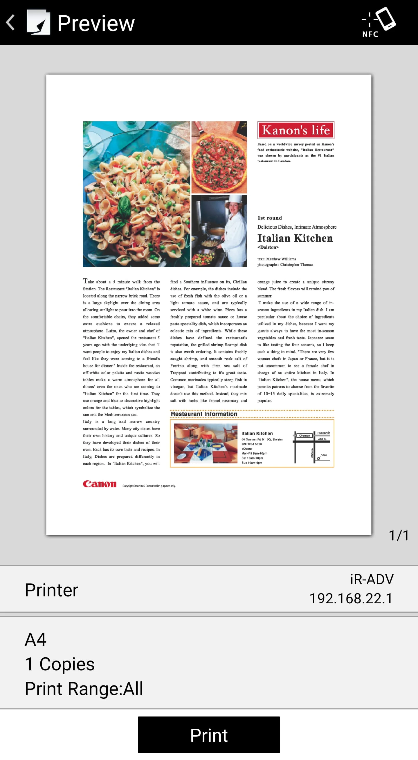 Canon PRINT Business Screenshot 2