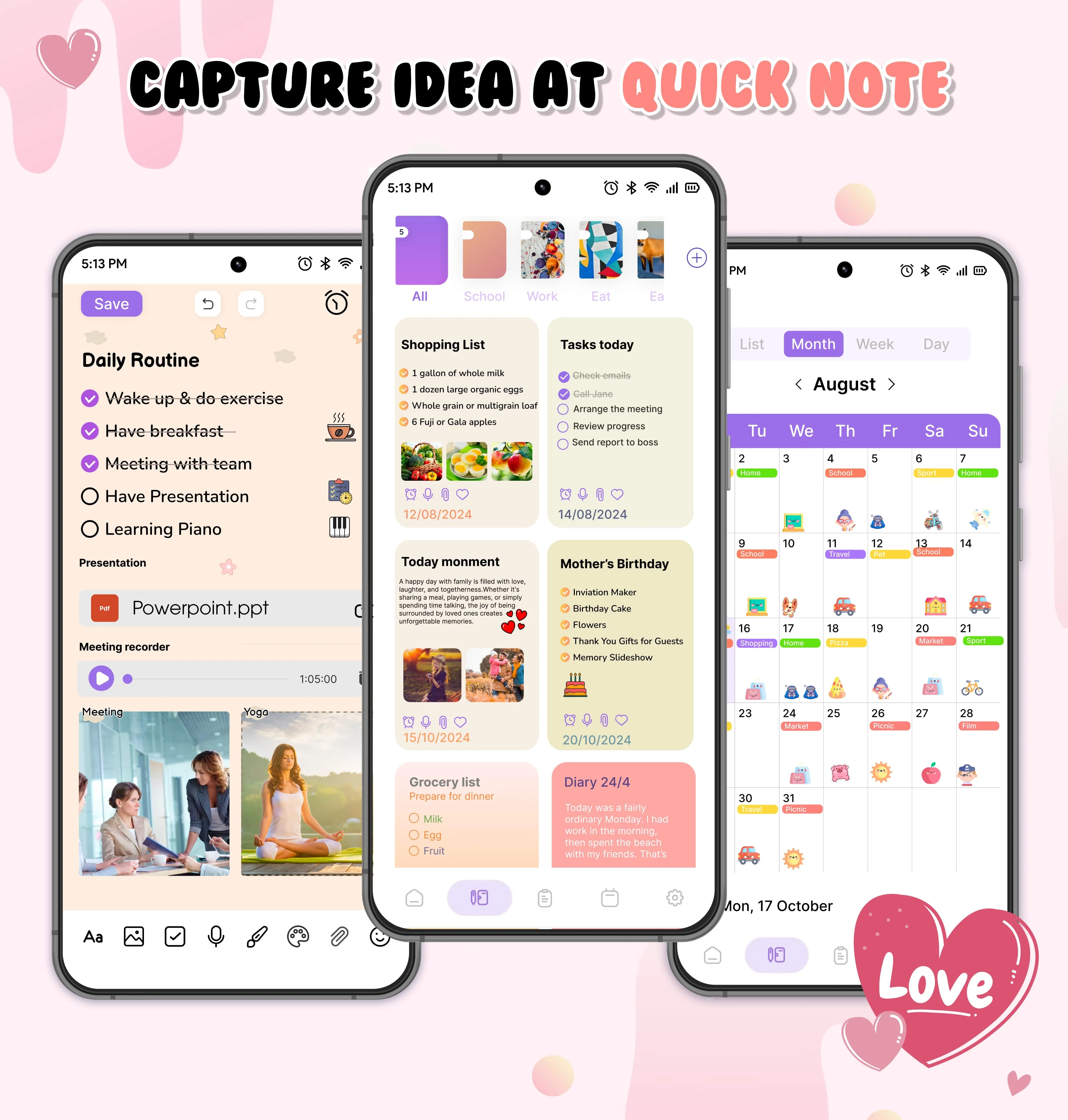 Cute Notes Notebook & Organize Screenshot 1