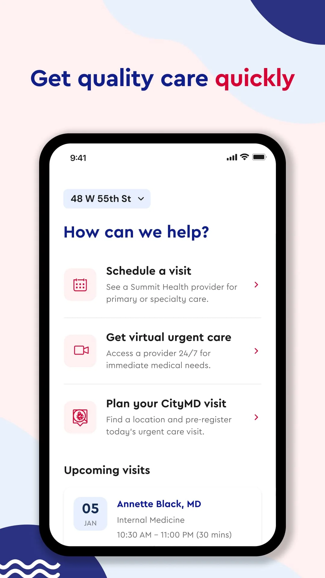 Summit + CityMD Screenshot 1