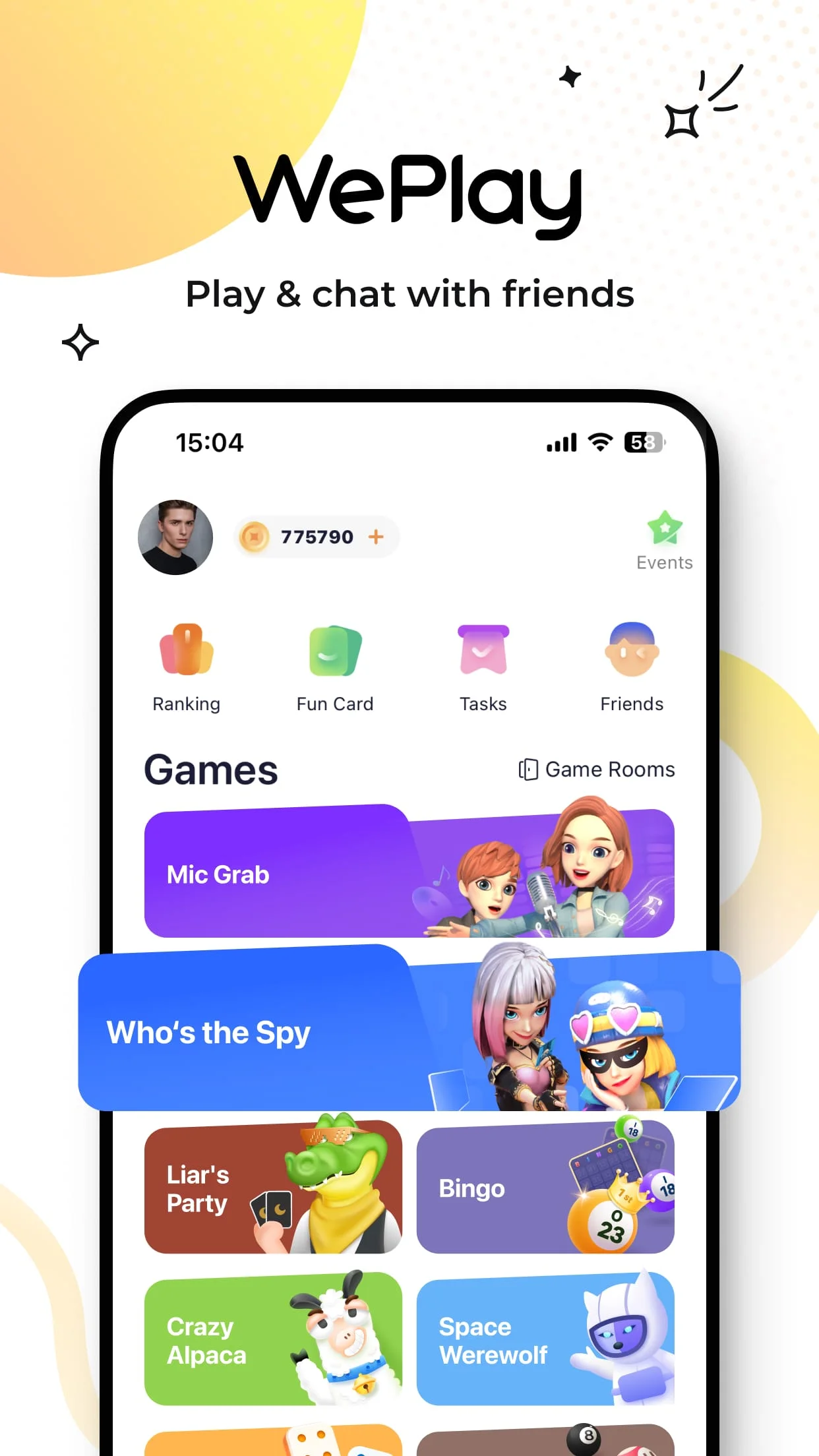 WePlay - Game & Party Screenshot 1
