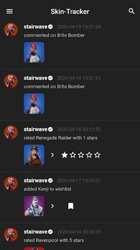 Skin-Tracker for Fortnite Screenshot 2
