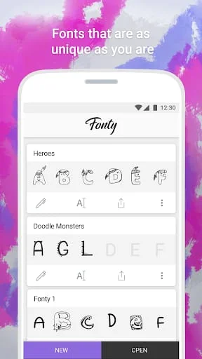 Fonty - Draw and Make Fonts Screenshot 1