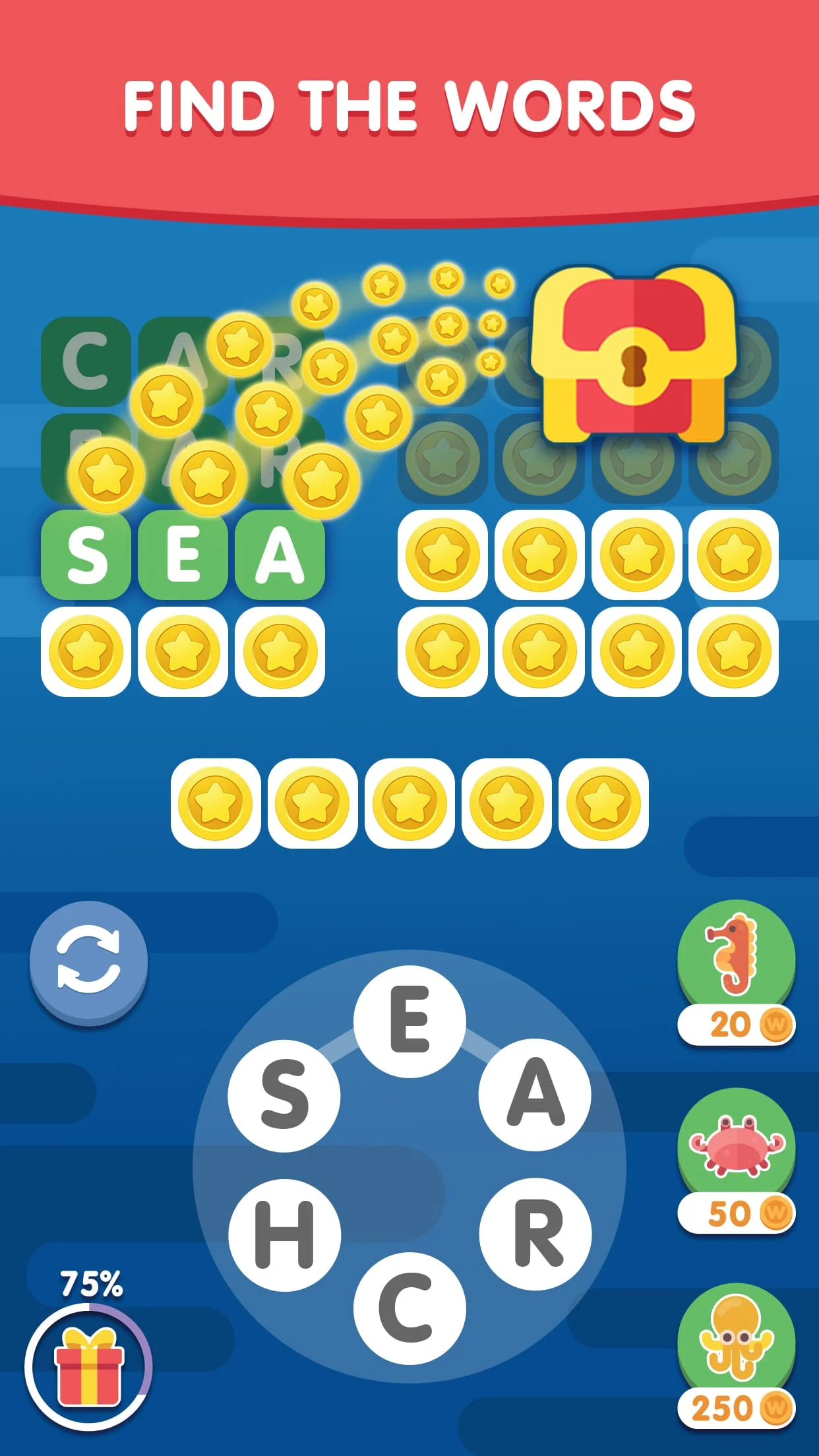 Word Search Sea: Word Puzzle Screenshot 1