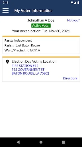 GeauxVote Mobile Screenshot 2