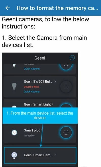 Geeni Smart Wifi Camera Guide Screenshot 3