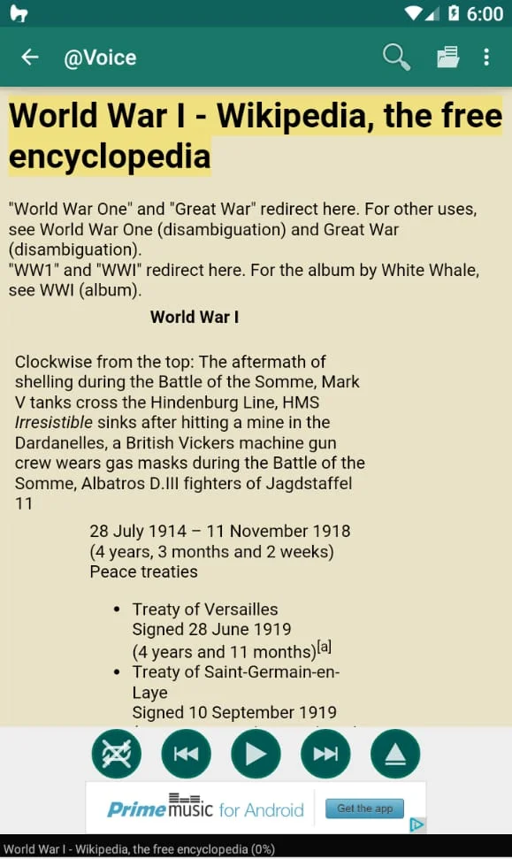 @Voice Aloud Reader (TTS) Screenshot 1