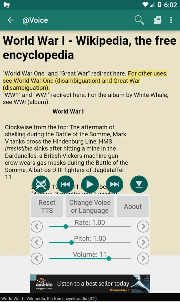 @Voice Aloud Reader (TTS) Screenshot 2