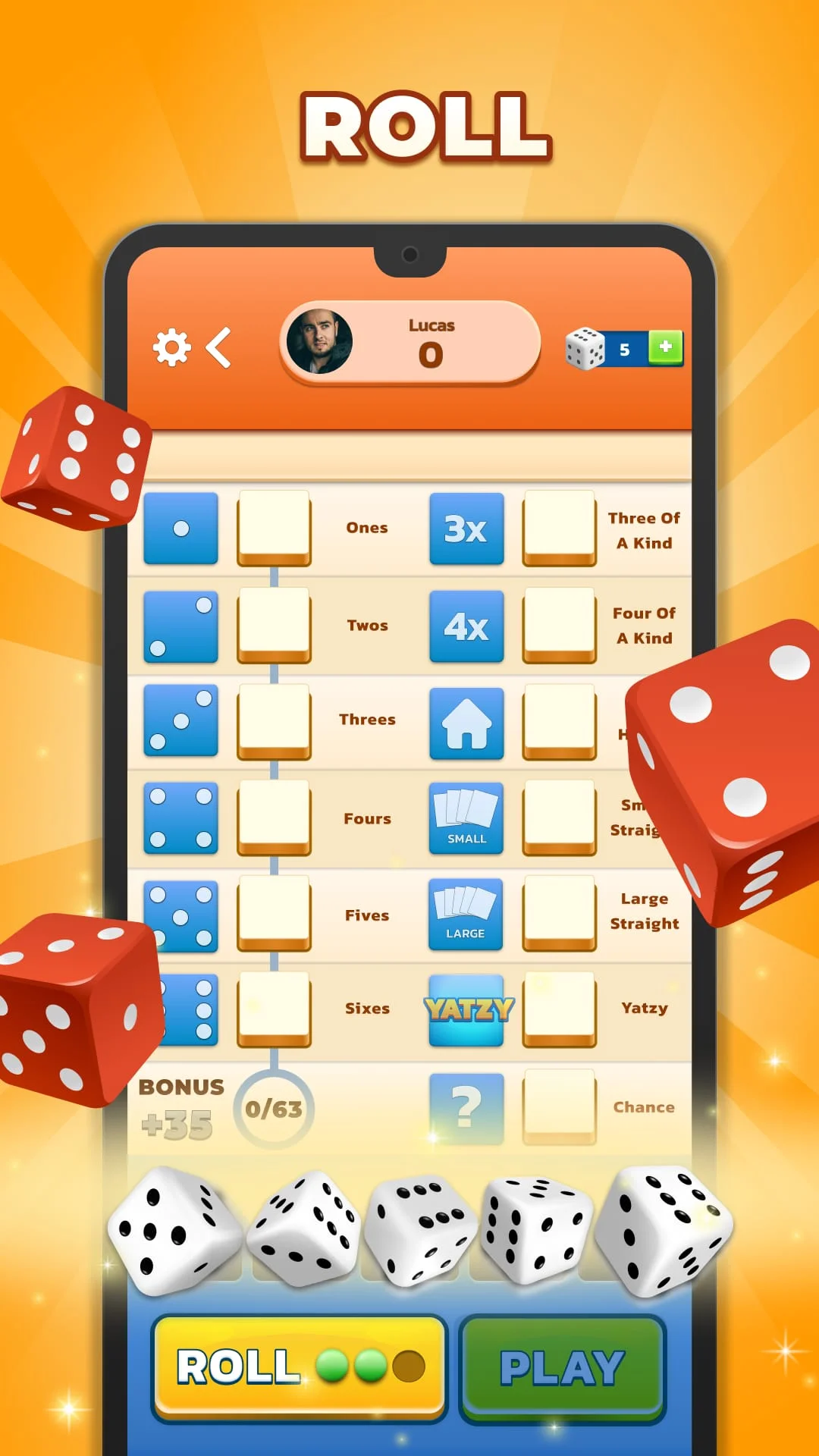 Yatzy - Fun Classic Dice Game Screenshot 3