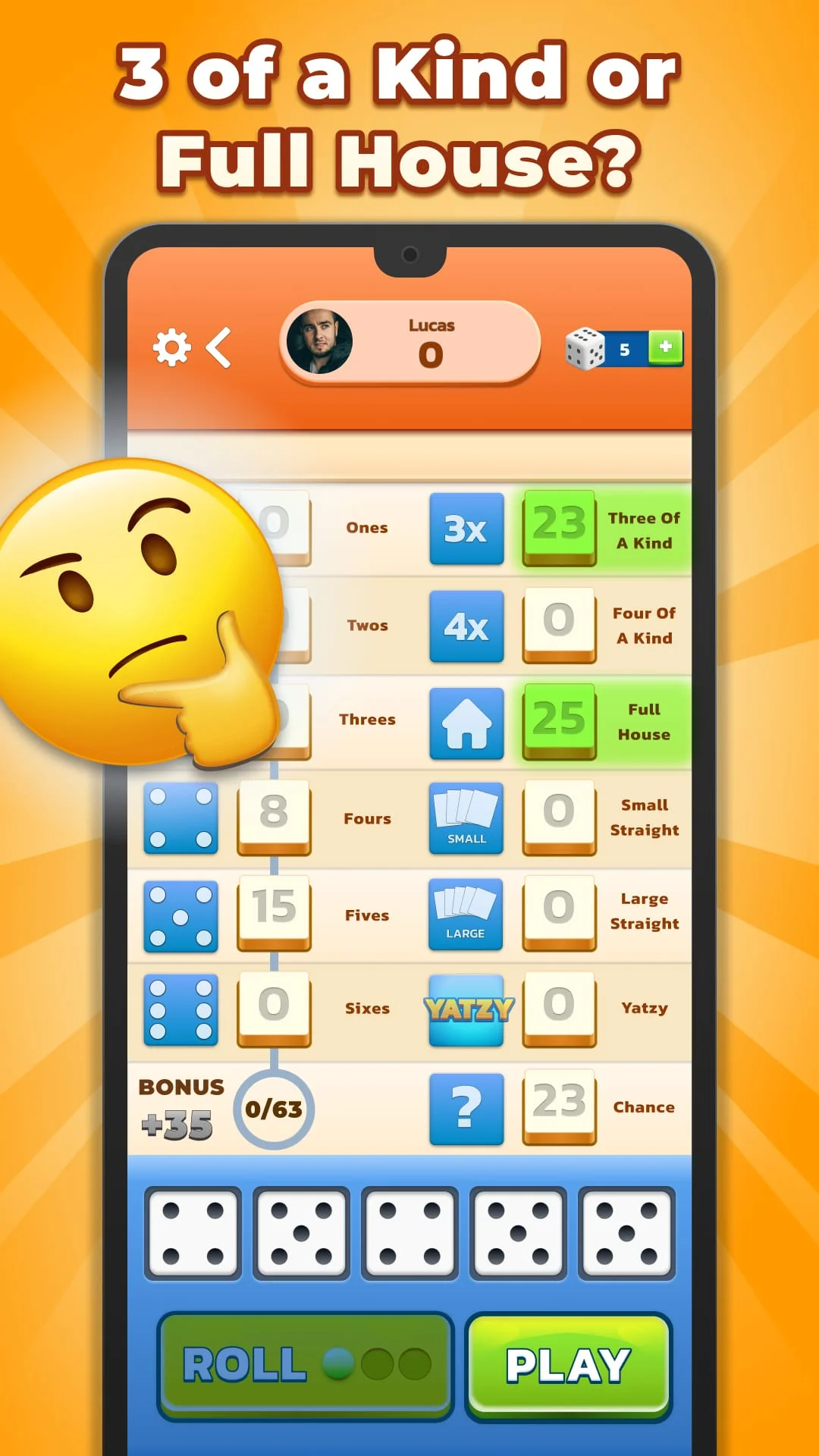 Yatzy - Fun Classic Dice Game Screenshot 4