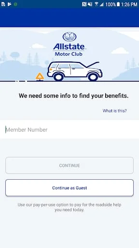 Allstate Motor Club Screenshot 1