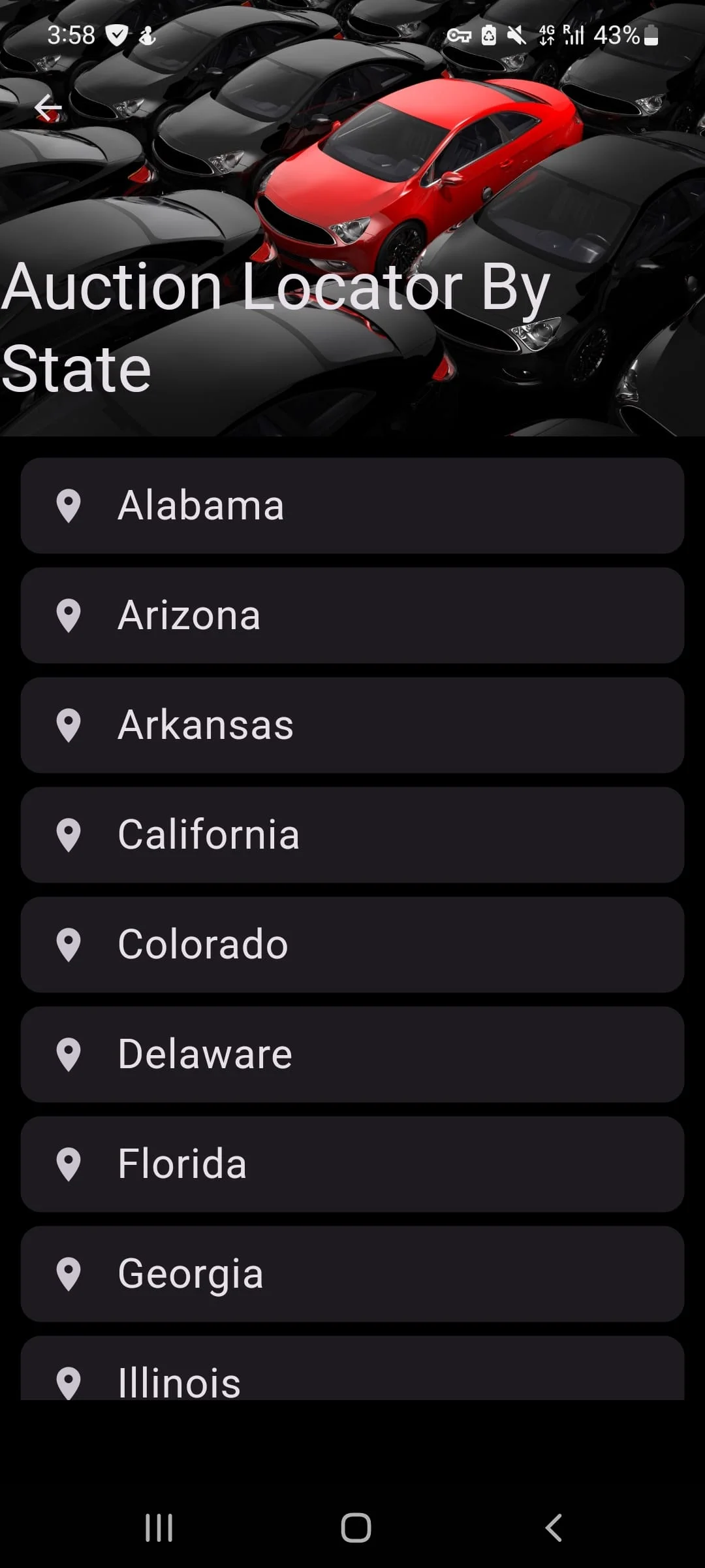 Public Car Auctions Directory Screenshot 1