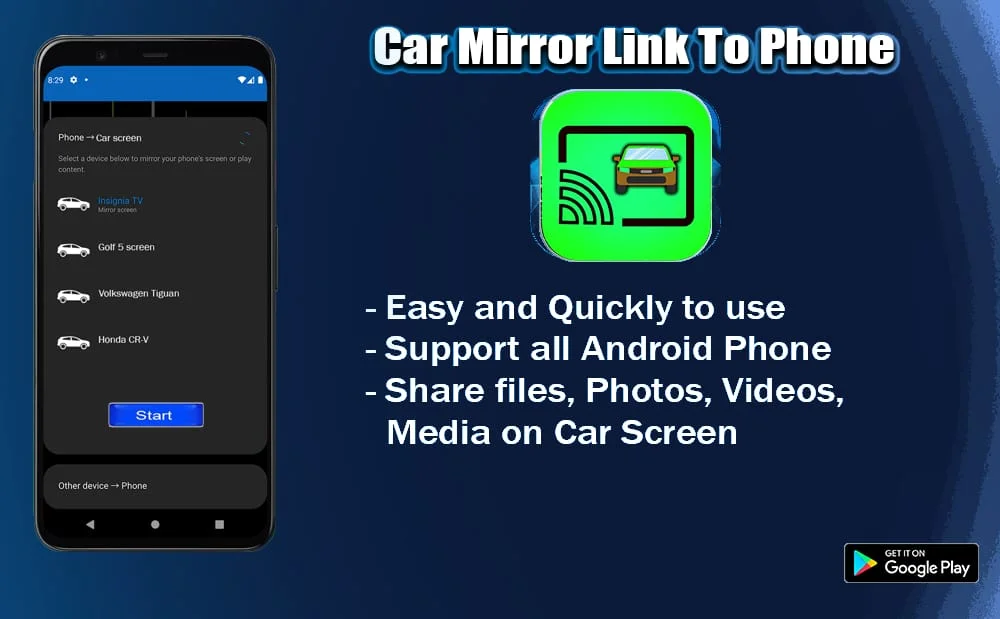 Mirror Link Phone to car Screenshot 2