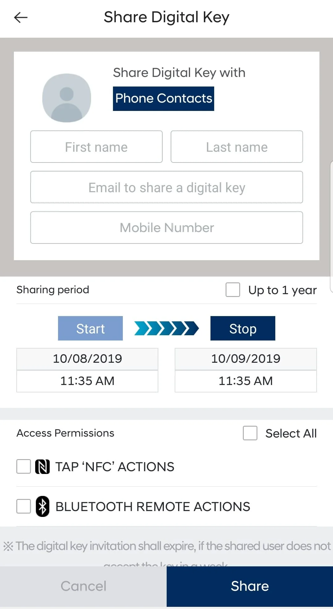 Hyundai Digital Key Screenshot 3