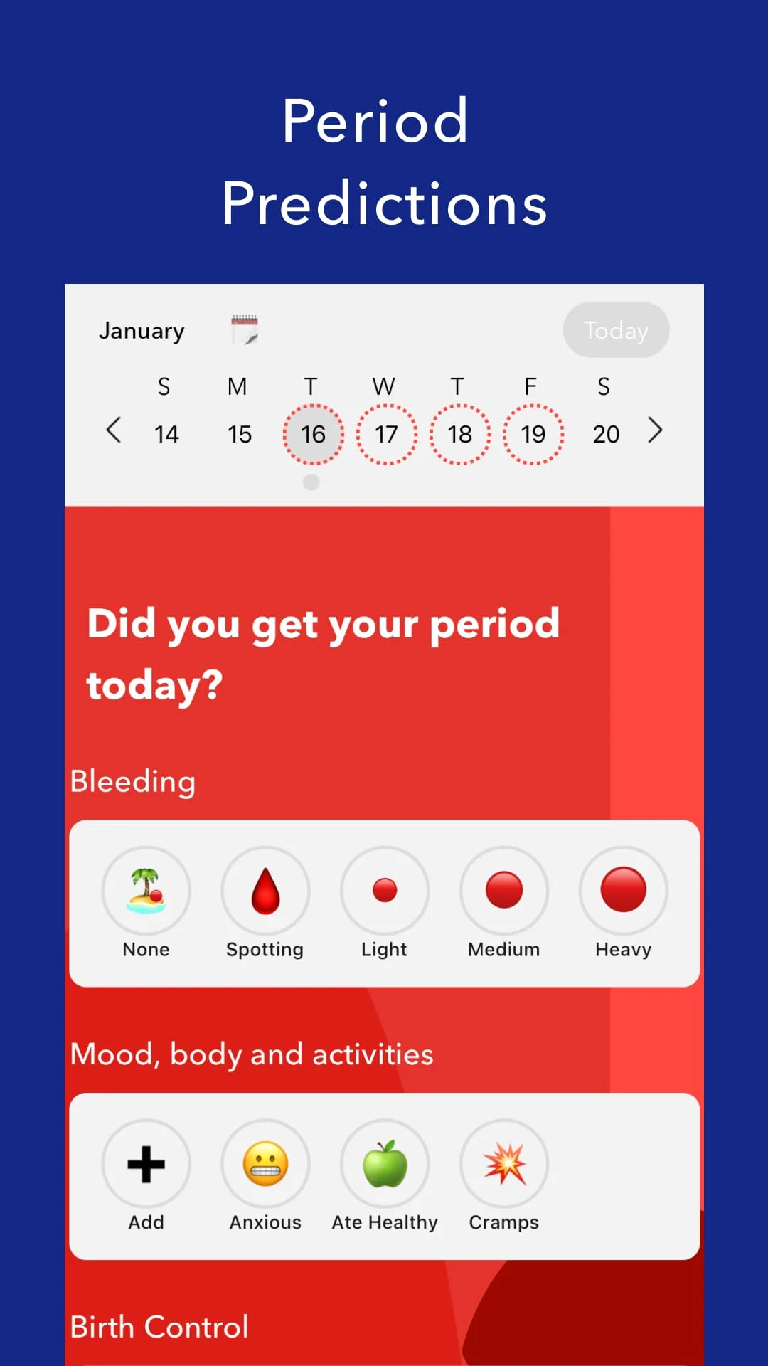Spot On Period Tracker Screenshot 1