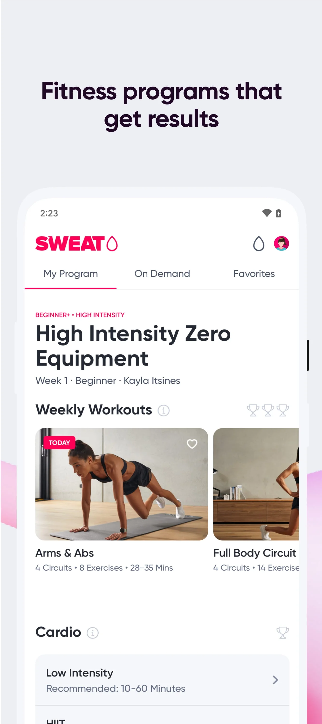 Sweat: Fitness App For Women Screenshot 2