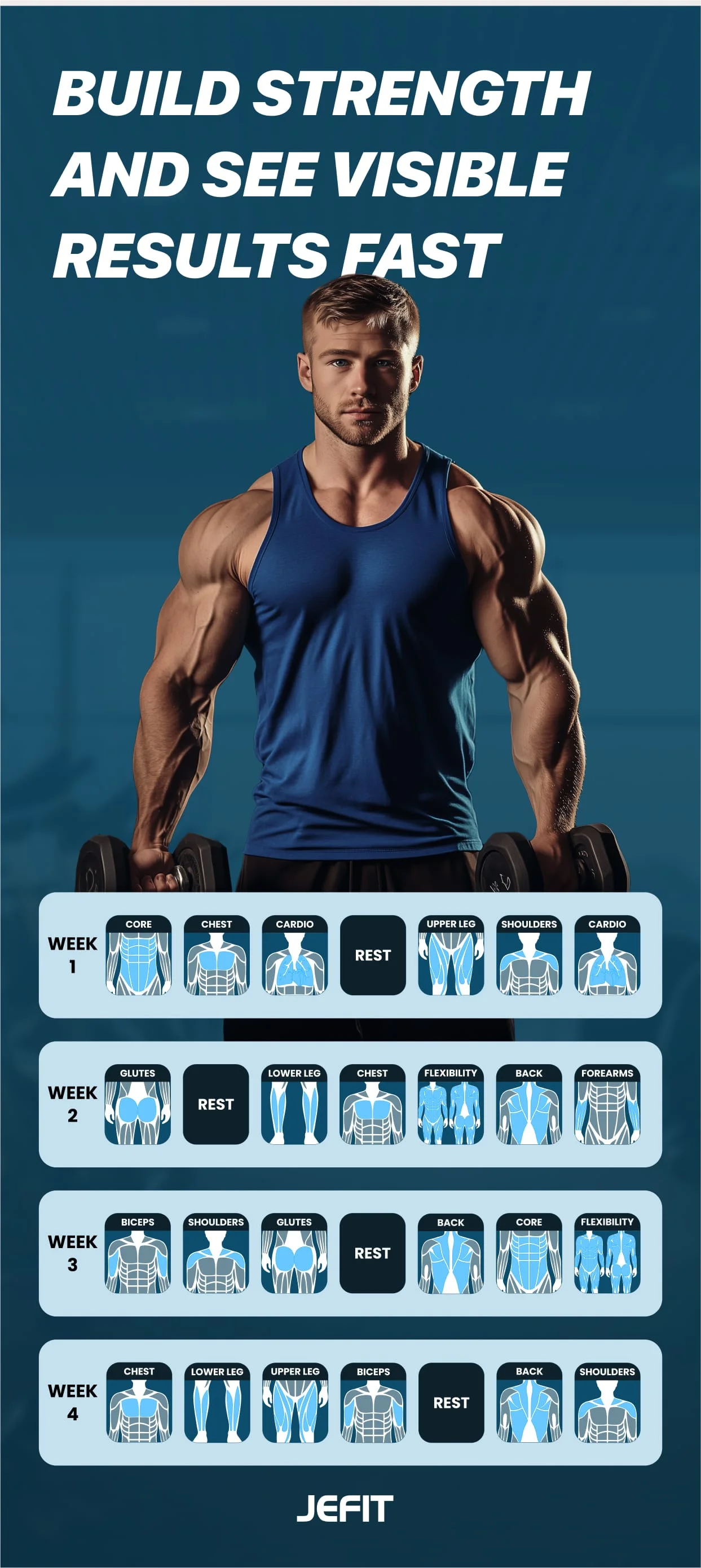 JEFIT Gym Workout Plan Tracker Screenshot 1