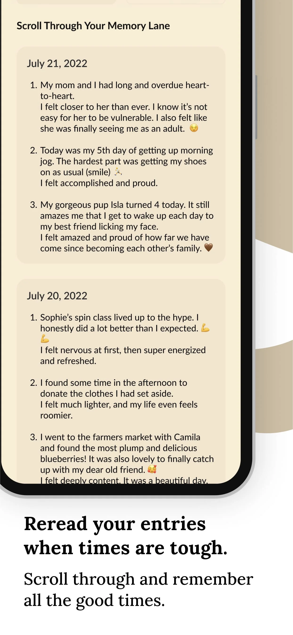 Three Good Things - Gratitude Screenshot 2