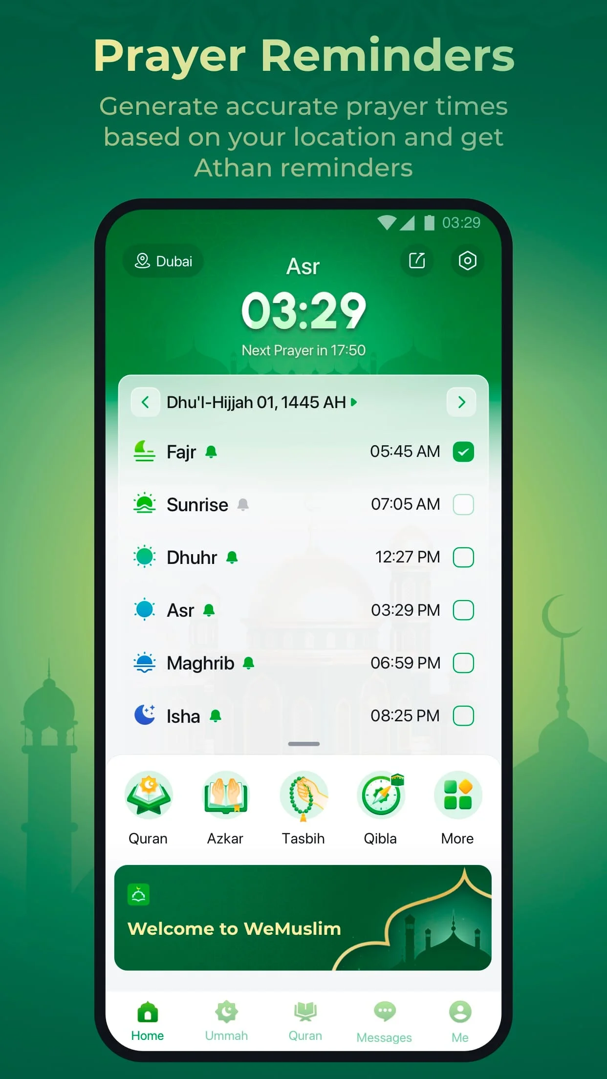 WeMuslim: Athan, Qibla&Quran Screenshot 2