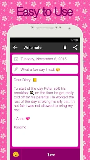 Diary with lock Screenshot 3