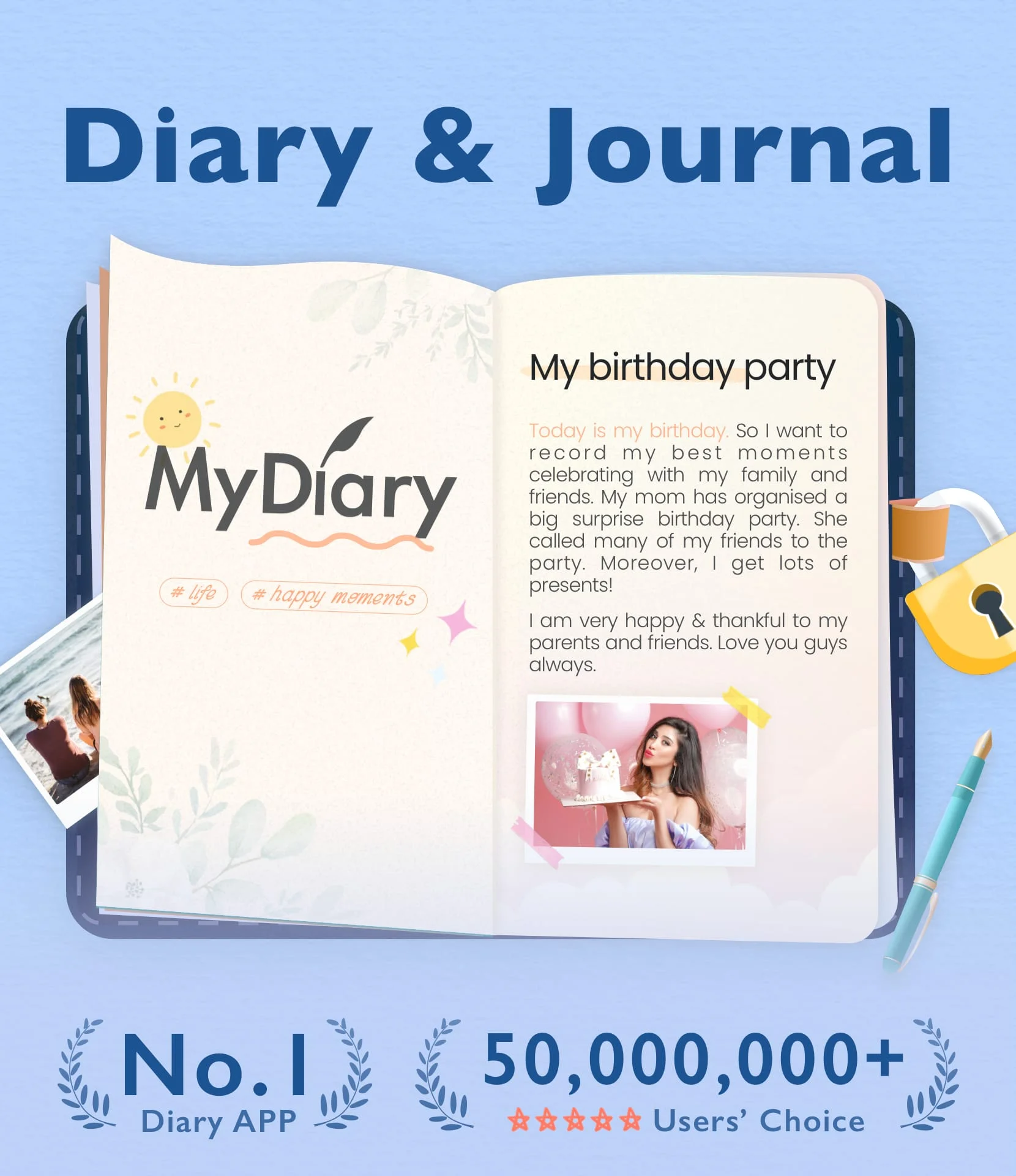 My Diary - Daily Diary Journal Screenshot 1