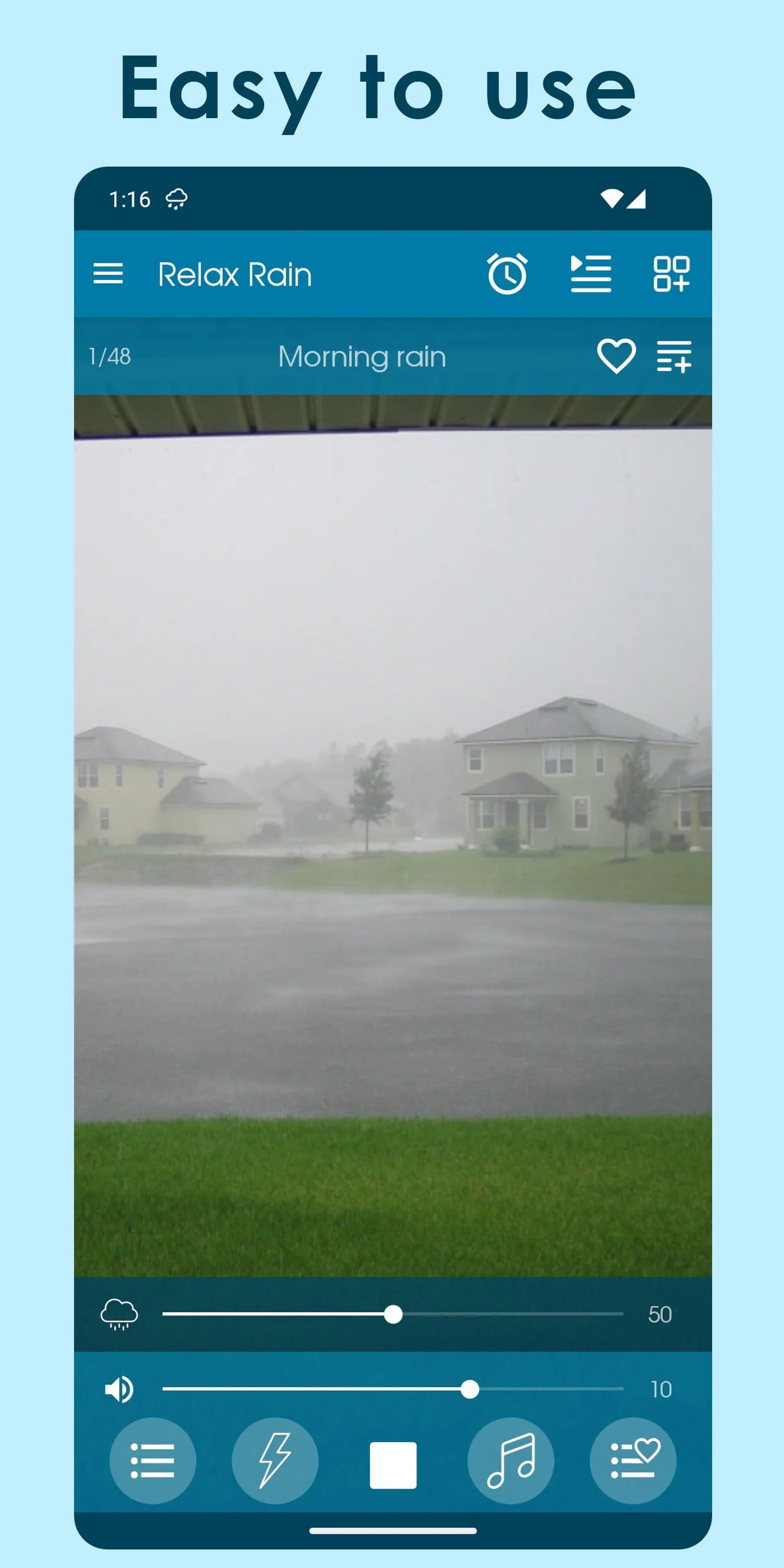 Relax Rain: sleep sounds Screenshot 1