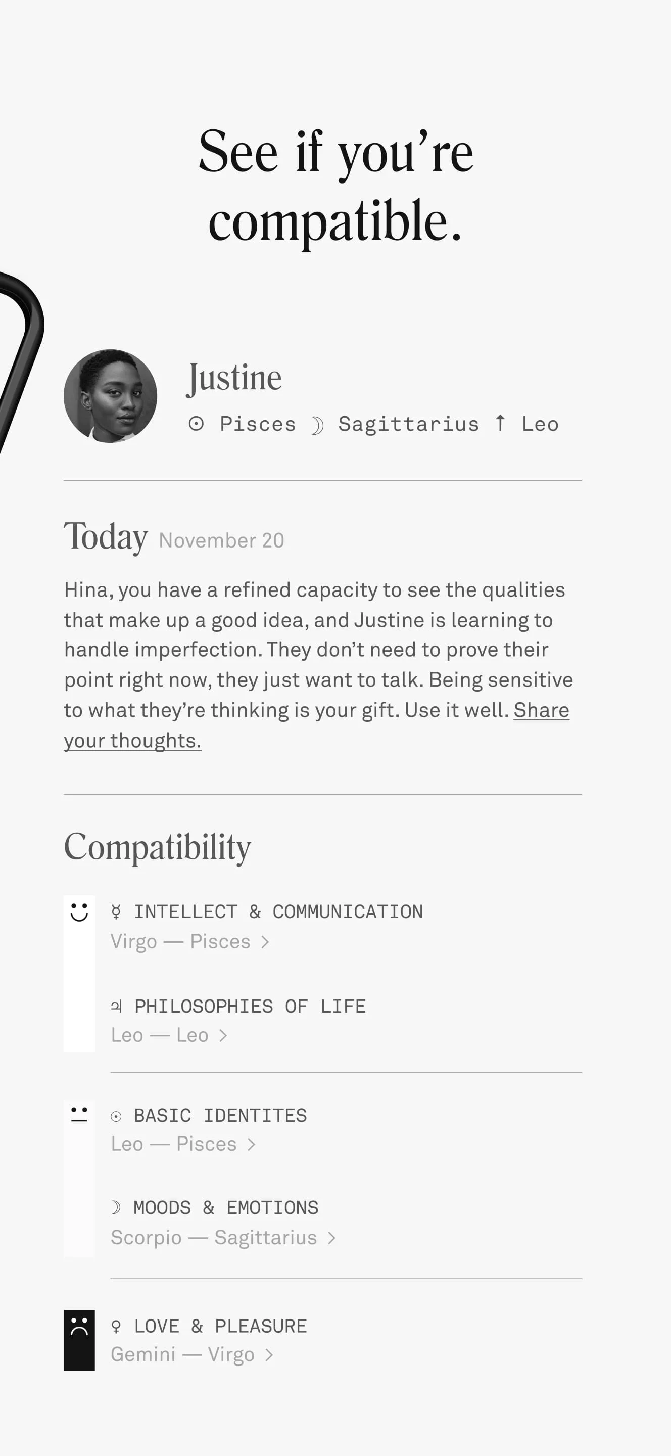 Co–Star Personalized Astrology Screenshot 3