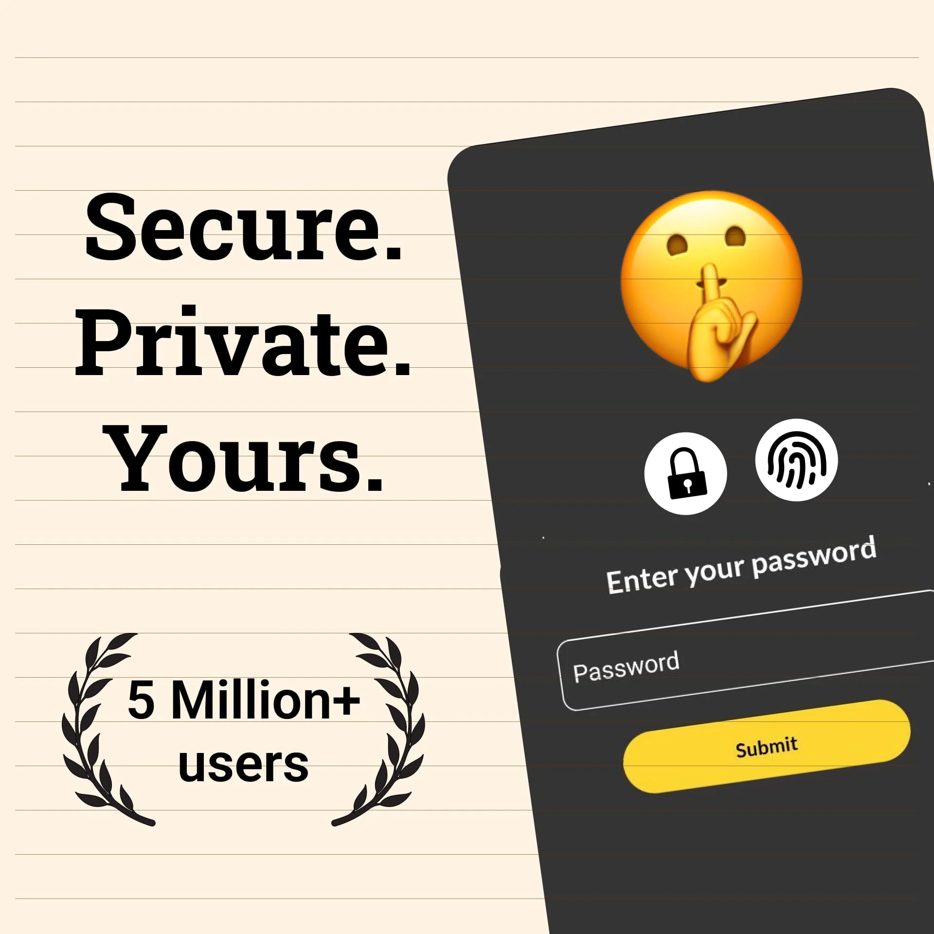 Daily Journal: Diary with lock Screenshot 1